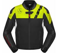 Spidi DP Progressive Hybrid Chaqueta de cuero para moto, negro/amarillo, Talla 56