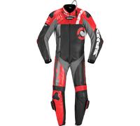 Spidi DP-Progressive Perforated Pro Traje de cuero para motocicleta de una pieza, negro-rojo, tamaño 50