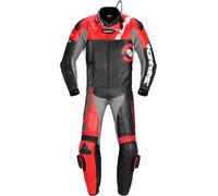 Spidi DP-Progressive Touring Traje de cuero de motocicleta de dos piezas, rojo/negro, Talla 52