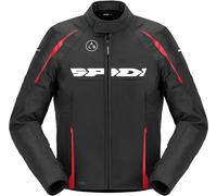 Spidi Dragon H2OUT Chaqueta Textil de Motocicleta Impermeable, negro/rojo, Talla 3XL