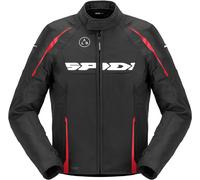 Spidi Dragon H2OUT Chaqueta Textil de Motocicleta Impermeable, negro-rojo, tamaño 4XL para Hombres
