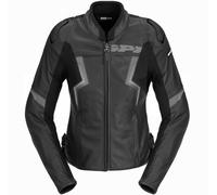 Spidi Evorider 3 Chaqueta de cuero de moto para mujer, negro, tamaño 38