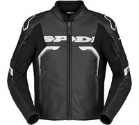 Spidi Evorider 3 Chaqueta de cuero para moto, negro-blanco, tamaño 54 para Hombres