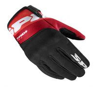 Spidi Flash-KP Guantes de moto Tex, negro-rojo, tamaño S para Hombres
