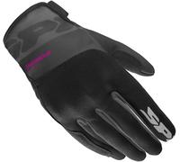 Spidi Flash-KP Tex Guantes de moto para mujer, negro/morado, Talla M