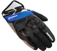 Spidi Flash-R Evo Guantes de motocicleta, negro-blanco-azul, tamaño L para Hombres