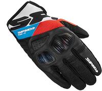 SPIDI, Flash-R EVO Guantes de Motocicleta para Hombre, Protectores y Resistentes, Guantes de Moto de Verano Antideslizante con Pantalla Táctil Capacitiva, Peso Medio 0, 1 kg, Color Rojo/Azul, Talla M