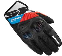 SPIDI Guantes Flash R-EVO, Guantes para Moto, Touchscreen, Color Rojo/Azul, Talla 3XL