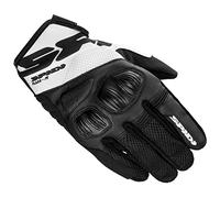 SPIDI Flash-R EVO Tex - Guantes (Talla L), Color Negro y Blanco