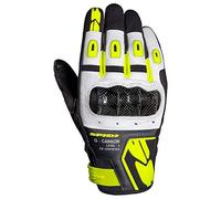 Spidi G-Carbon Guantes de la motocicleta, negro-amarillo, tamaño S para Hombres