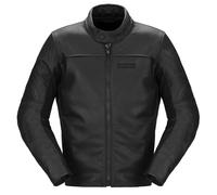 Spidi Genesis Chaqueta de cuero para motocicleta, negro, tamaño 54 para Hombres