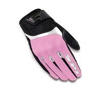 SPIDI Guantes de Moto en Tejido para Mujer G-Flash, Blanco/Rosa, XL
