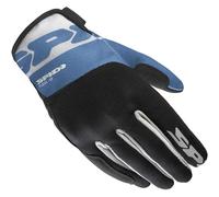 Spidi Flash-KP Tex Guantes de moto para mujer, negro-blanco-azul, tamaño XS