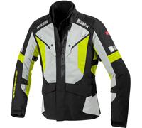 Spidi H2Out Outlander Chaqueta textil para motocicletas, negro/gris/amarillo, Talla XL