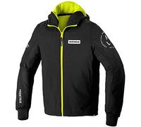 SPIDI, Hoodie Armor Evo - Chaqueta de moto para hombre, zonas reflectantes para mayor seguridad en la oscuridad, protección contra el viento, con protectores extraíbles