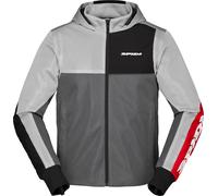 Spidi Hoodie Net, chaqueta textil XL male Gris Claro/Gris/Rojo