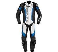 Spidi Laser Pro Traje de cuero de una pieza perforado motocicleta, negro-azul, tamaño 52 para Hombres