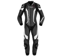 Spidi Laser Pro Traje de cuero de una pieza perforado motocicleta, Negro/Blanco, Talla 54