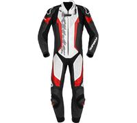 Spidi Laser Pro Traje de cuero de una pieza perforado motocicleta, negro/rojo, Talla 54