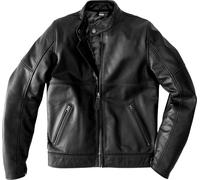 Spidi Mack Chaqueta de cuero de motocicleta, negro, tamaño 46 para Hombres
