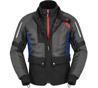Spidi Net H2Out chaqueta textil impermeable para motocicletas, negro-gris-azul, tamaño 3XL para Hombres
