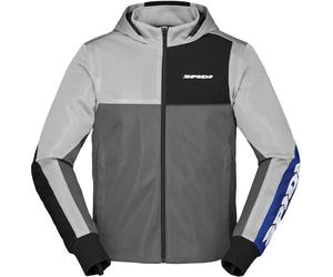 Spidi Net Sudadera con capucha de moto, negro-gris-azul, tamaño 2XL para Hombres