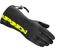 Spidi Overgloves Guantes impermeables Rain Over, negro-amarillo, tamaño L para Hombres