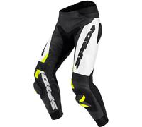 Spidi RR Pro Warrior, pantalones de cuero 48 male Negro/Amarillo Neón