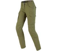 Spidi Pathfinder Cargo Pantalones textiles de motocicleta para mujer, Verde Militar, Talla 26