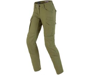 Spidi Pathfinder Cargo Pantalones textiles de motocicleta para mujer, Verde Militar, Talla 32