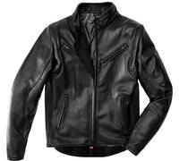 Spidi Premium Chaqueta de cuero de motocicleta, negro, Talla 52