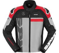 Spidi Progressive Net WindOut Chaqueta textil para motocicleta, negro/gris/rojo, Talla 3XL