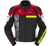 Spidi Progressive Tex chaqueta textil de moto perforada, blanco/rojo, Talla M