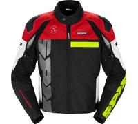 Spidi Progressive Tex, chaqueta textil XL male Negro/Rojo/Blanco/Amarillo Neón