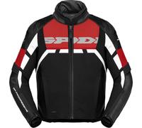 Spidi Rapid, chaqueta de tela/piel H2Out XXL male Negro/Blanco/Rojo