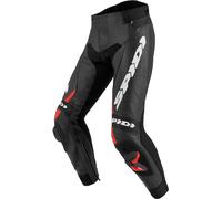 Spidi RR Pro 2 Pantalones de cuero moto, negro-rojo, tamaño 52 para Hombres