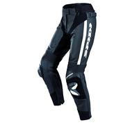 Spidi RR Pro Señoras pantalones de cuero de la motocicleta, Negro/Blanco, Talla 44