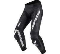 Spidi RR Pro Warrior Pantalones de cuero moto, negro-blanco, tamaño 52 para Hombres