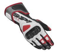 Spidi STR-6 Guantes de motocicleta, negro-blanco-rojo, tamaño M