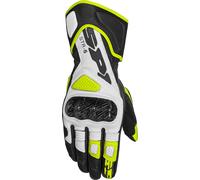 Spidi STR-6 Guantes de motocicleta, negro-blanco-amarillo, tamaño XL para Hombres