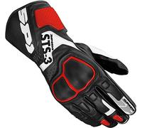 Spidi STS-R3 Guantes de motocicleta, negro-rojo, tamaño M