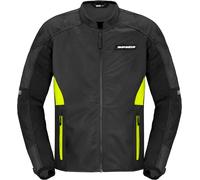 Spidi Super Net Chaqueta de moto, negro/amarillo neón, Talla L