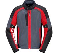 Spidi Tek Net Chaqueta de motocicleta, negro-gris-rojo, tamaño 3XL para Hombres