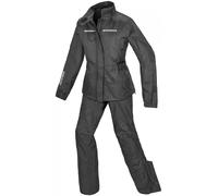 Spidi Touring Rain Kit Traje de lluvia de motocicleta para damas de dos piezas, negro, Talla XXS