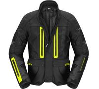 Spidi Traveler 3 Evo H2Out chaqueta textil impermeable para motocicletas, negro-amarillo, tamaño 4XL para Hombres
