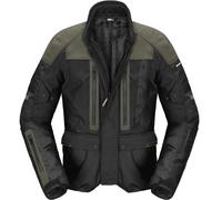 Spidi Traveler 3 Evo H2Out chaqueta textil impermeable para motocicletas, negro-verde, tamaño 2XL para Hombres