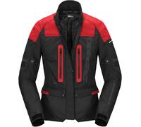 Spidi Traveler 3 Evo H2Out impermeable Chaqueta textil de motocicleta para mujer, negro/rojo, Talla S