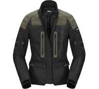 Spidi Traveler 3 Evo H2Out impermeable Chaqueta textil de motocicleta para mujer, negro-verde, tamaño S
