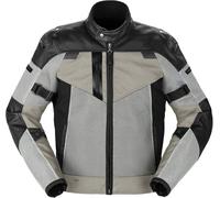 Spidi Vent Pro Chaqueta de cuero de motocicleta, negro-blanco, tamaño 48 para Hombres