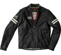 Spidi Vintage Chaqueta de cuero de motocicleta, negro-gris, tamaño 46 para Hombres